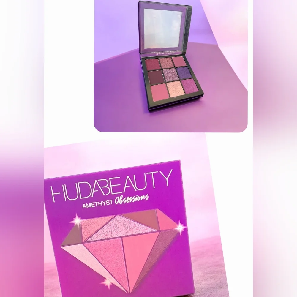 HUDA BEAUTY Amethyst Eyeshadow Palette with Purple and Pink Hues